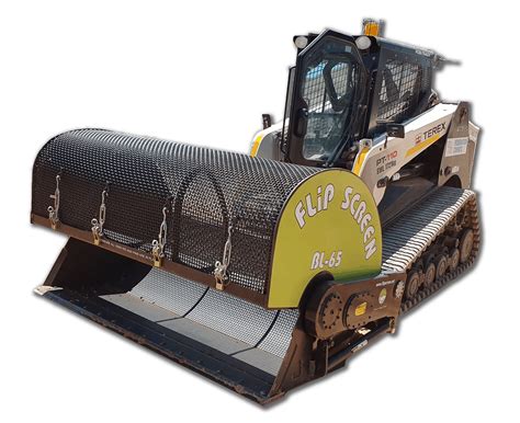 lloyd skid steer screener attachment|flip screen skid steer bucket.